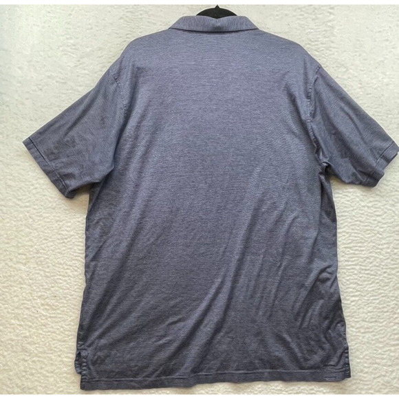 Peter Millar Shirt Mens Extra Large Blue Striped Polo Golf Crown Preppy Casual - Picture 2 of 9